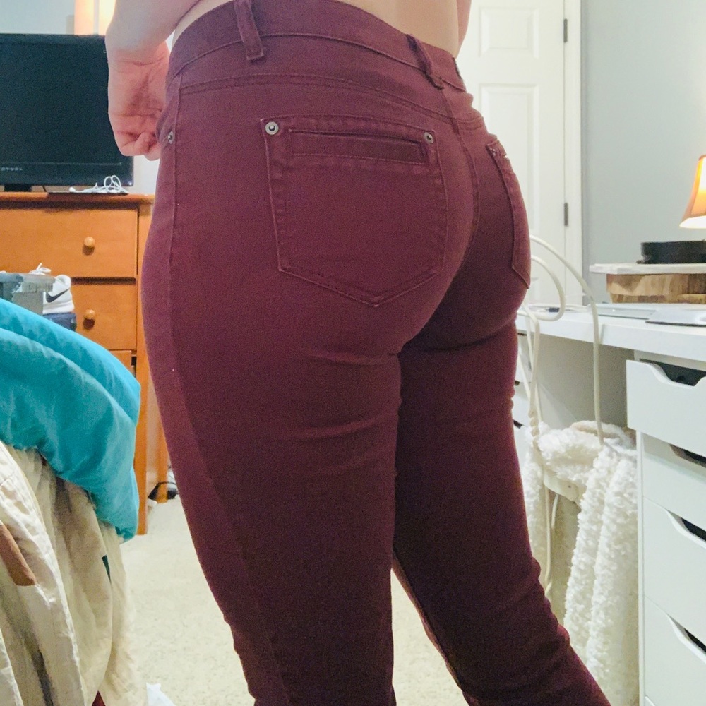 Maroon Skinnies Size 9